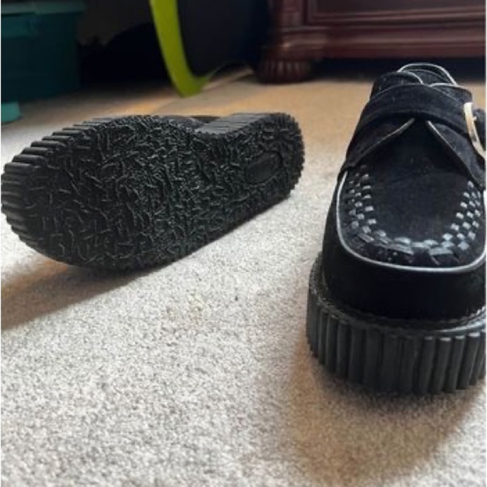 Demonia Creeper-118 Black Vegan Suede - Picture 2 of 7